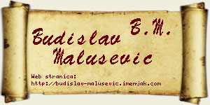 Budislav Malušević vizit kartica